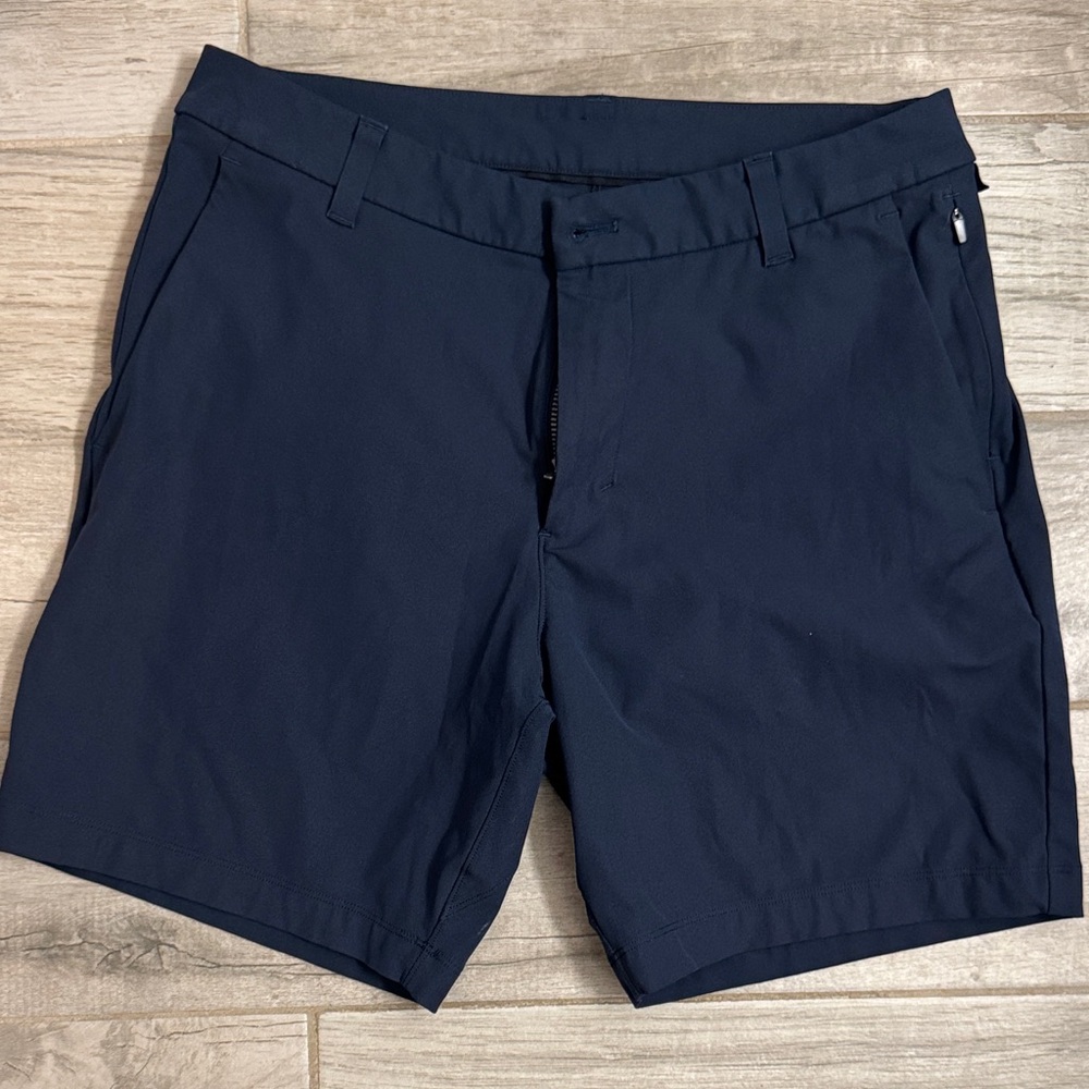 lululemon athletica Men's Flat Front Shorts - Navy Blue